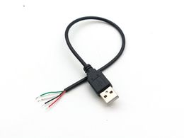 50PCS USB 2.0 Type Male TO 4 Pin 4 wire data and charge cable cord for DIY