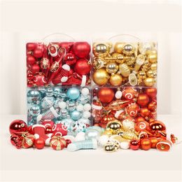 Christmas Ball Decorations Assorted Pendant Shatterproof Ball Ornament Decorative Baubles Pendants Ideal for Xmas Tree JK1910