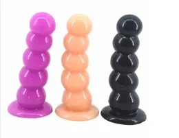 Anal Beaded Dildo 5 Fat Beads Plug Gay 19.9 cm long Adult Erotic Anal Sex Toys