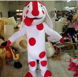 Halloween Spotted Dog Mascot Costume High Quality Cartoon Red Dog Anime theme character Christmas Carnival Party Costumes