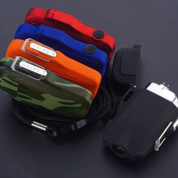 Colorful Waterproof USB Double ARC Lighter Flashlight Torch Portable Sling Rope Innovative Design For Cigarette Bong Smoking Pipe Tool DHL