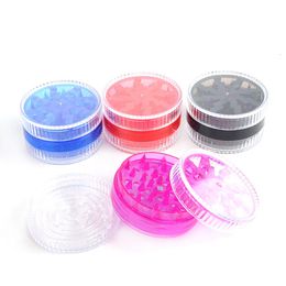 DHL plastic grinder 60mm 3 layer herb grinder for smoking 4 Colours plastic teeth fit Colourful grinders