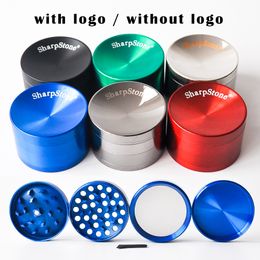 Concave Herb Grinder Sharpstone Tobacco Herb Grinders 40mm 50mm 55mm 63mm Metal Grinder 4 Parts Zinc Alloy Material OEM Welcome