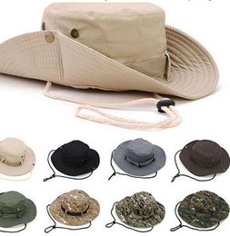 Wide Brim Cowboy Hat Adults Army Outdoor Hats Collapsible Hats Fishing Golf Hat Sun Bucket Boonie Hat Fashion Bucket party Hats LSK142