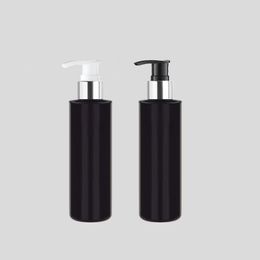 30pcs 120ml empty black lotion pump PET bottles,plastic liquid soap dispenser bottle,black cosmetic container with silver pump