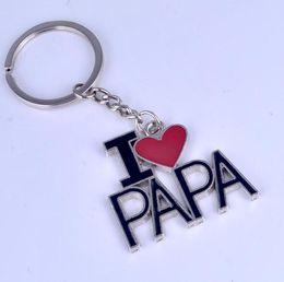 Creative Metal Letter" I LOVE PAPA " Charm Key Chains for men Father's Day Gifts Fashion Jewellery handbag accessories car keyring