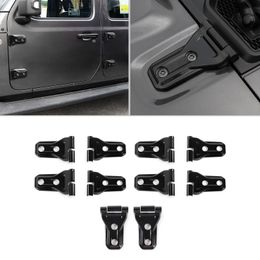Car ABS Black Door Hinge Decoration Cover 4 Door For Jeep Wrangler JL 2018+ Auto Exterior Accessories