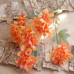 5pcs/lot Artificial silk flowers 6 Heads hydrangea Diy background wall wedding decoration home fake flowers wreath