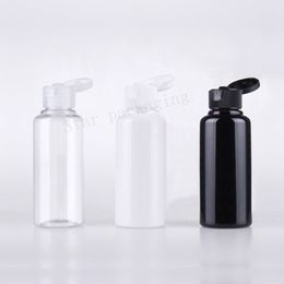 Free shipping 50pcs 100ml Black Small Round Empty Plastic PET Travel Packing Bottle Press Bottle for Lotion Shampoo Bat