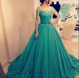 Ball Gowns Evening Dresses Long Sleeve Abendkleider Robe De Soiree Formal Evening Party Prom Gowns