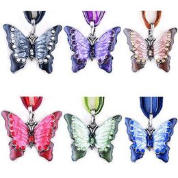 New Retro Necklace butterfly alloy long sweater Necklace pendant clothing accessories