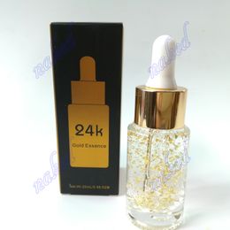 private label 24k essence Gold skin makeup primer by Dropper glass bottle 20ml face cream no logo pack