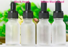 624Pcs Clear Frosted Dropper 15ml Mini Glass Bottle Essential Oil Display Vial Makeup Perfume Sample Container