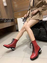 Classic European Style Roman women's boots, Ladies'Shoes, Martin Boots, Motorcycle Boots, Round toe sexy boots Rubber Bottom