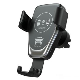 Wireless Car Charger Mount 10W Fast Qi Car Charger Air Vent Phone Holder for Samsung Galaxy S10 Note 10 Note 9 Smart Phone Wireless Chargers