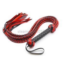 Bondage Leather Weaved Whip Riding Crop Party Flogger Queen Restraint High Quality Toy #R34