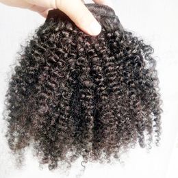 Afro Kinky Curly Clip In Human Hair Extensions 100% Mongolian Remy Hair 8pcs/set african american clip in human hair extensions