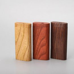 Newest Natural Wood Dry Herb Tobacco Dugout Storage Box Cigarette One Hitter Smoking Tubes Kit Portable Stash Case Innovative Design DHL