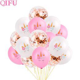 QIFU Unicorn Party Supplies Unicorn Birthday Decorations Party Baby Shower Girl Unicornio