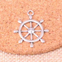 48pcs Charms ship's wheel helm rudder 28*24mm Antique Making pendant fit,Vintage Tibetan Silver,DIY Handmade Jewelry