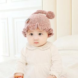 high quality winter baby wool knit pom poms ball hat cute soft infant warm beanie cap toddler boys girls beanie hat