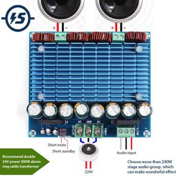 Freeshipping Ultra High Power Digital Amplifier Module AC 24V Stereo TDA8954TH Dual Chip 2x420W XH-M252 Digital Power Amplifier Board