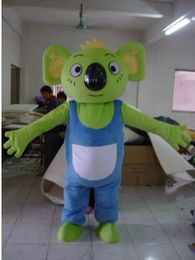 Halloween Green Koala Mascot Costume High Quality Cartoon Animal Anime theme character Christmas Carnival Party Costumes