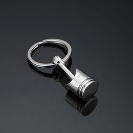 Hot new wholesale Promotional gifts,Silver, Metal Piston Car Keychain Keyfob Engine Fob Key Chain Ring key ring WCW151