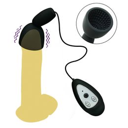 Male Masturbator 10 Frequency Vibration Penis Head Exercise Stimulate Sex Toys For Men Dildo Stamina Trainer Y190713