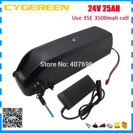 Down tube 24V 500W Battery 24V 25Ah Electric Bike Battery 24Volt 24.5AH Hailong Lithium Battery with 5V USB 35E Cell 3A Charger