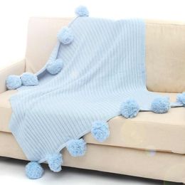 2pcs / High Quality Adult Cotton Cotton Crochet Linen Blanket Double Queen Knitted Throw Bed Sofa Home Decoration 100x105cm