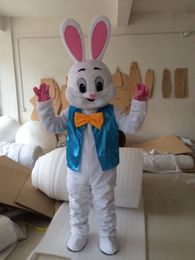 Halloween Easter Bunny Mascot Costume Top Quality Cartoon White Rabbit Anime theme character Christmas Carnival Party Costumes