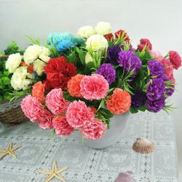 5pcs Artificial Carnation Branch Plant Wall For Flower Arrangement Props Wedding Bouquet Home Bar Hotel Decoration