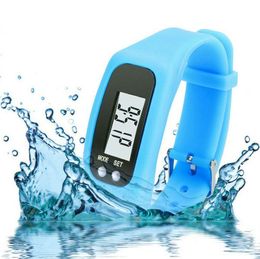 Digital LCD Pedometer Smart Multi Watch silicone Run Step Walking Distance Calorie Counter Watch Electronic Bracelet Colour Pedometers 110