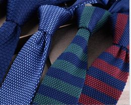 Fashion Trend Multicoloured Knitted Arrow Tie Business Apparel Accessories Polyester Knitted Tie