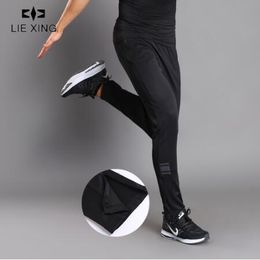 Yeni Tasarımcı Kış Koşu Pantolon Zip Ile Erkekler Cep Futbol Pantolon Eğitim Fitness Egzersiz Kalın Koşu Spor Pantolon Uzun