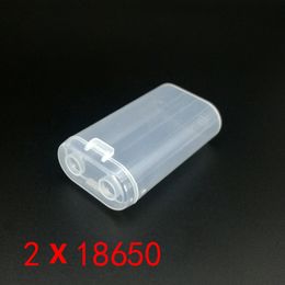 2 X 18650 Plastic Battery Storage Box Case Container Arylic Portable Carry Safety Box Anti-Water For 18650 18490 18350 Batteries