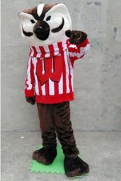 Halloween Wisconsin Fox Mascot Costume Top Quality Cartoon Bucky Badger Anime theme character Christmas Carnival Party Fancy Costumes