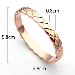 Wholesale-316L stainless steel Silver/gold/rose gold Female Love Bangles charm Bracelets for women men Jewelry Pulseras Party gifts