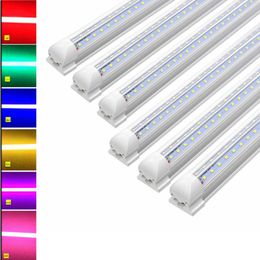 -T8 LED couleur Tubes lumière 3ft V-forme intégrée 25W Rouge Bleu Jaune Vert Rose LED couleur orange Tube lumières pour scène Bar