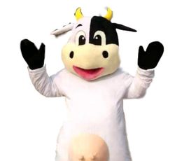 2019 Factory Outlets hot Black white cow mascot costume Mascot Cartoon Character Costume Adult Size free shipping