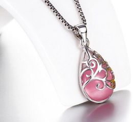 Wholesale-(without chain) Moonlight opal pendant necklace fashion love Trevi Fountain Hypoallergenic Jewellery gift for women