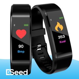 For Color Screen ID115 Plus Smart Bracelet Fitness Tracker Band Heart Rate Blood Pressure Monitor Wristband pk m3