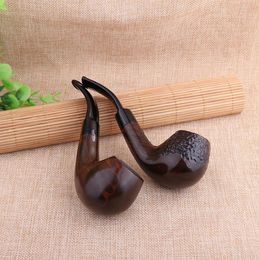 Bending sandalwood pipe bending acrylic cigarette holder solid wood pipe fittings