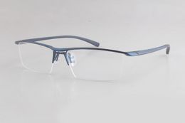 Wholesale-Titanium rimless eyeglasses frame Brand designer Men Glasses suit reading glasses P9112