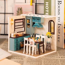 Kits De Casa De Munecas De Madera De Bricolaje Suministro De