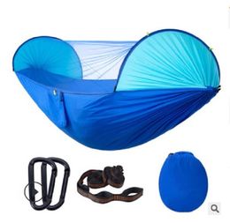 2020 fashion Hammocks New type automatic quick opening Mosquito Net Hammock outdoor double camping parachute cloth nylon 257l