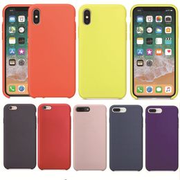 Hybrid Gel Rubber Liquid Silicone Case For iPhone Xs Mas XR X 8 7 Plus Classic Bumper Shockproof Cover for iPhone