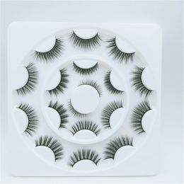 NEW 9 pairs/set Fake 3D Mink Eyelashes Protein Silk False Eyelashes Mix Style Mink Lashes Soft Eyelash Extension Makeup Tool