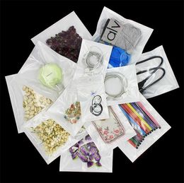 Multi-size Zipper Bags Pearlescent Film Translucent Plastic Packing Bag Retail Bags For Data Cable Phone Case Jewelry